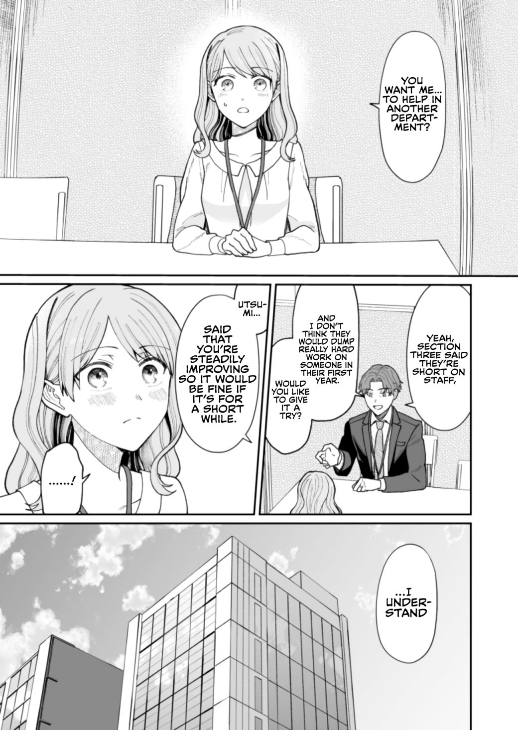 Kuuki ga "Yomeru" Shinnyushain to Buaiso na Senpai no Hanashi chapter 14 page 1