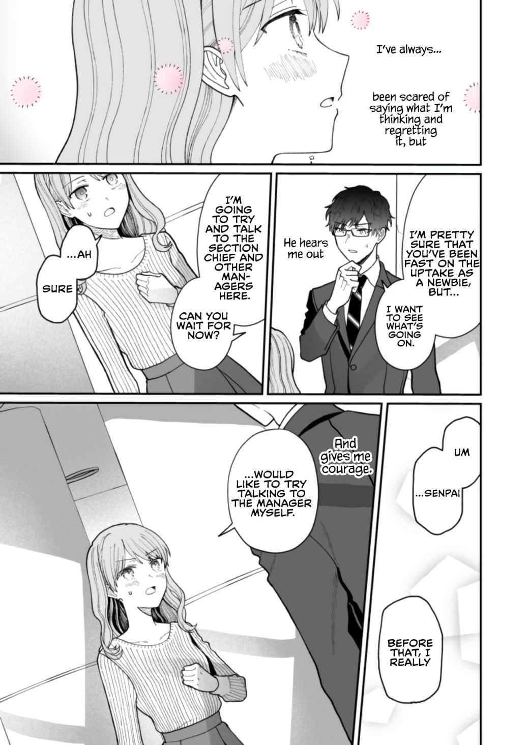 Kuuki ga "Yomeru" Shinnyushain to Buaiso na Senpai no Hanashi chapter 14 page 15