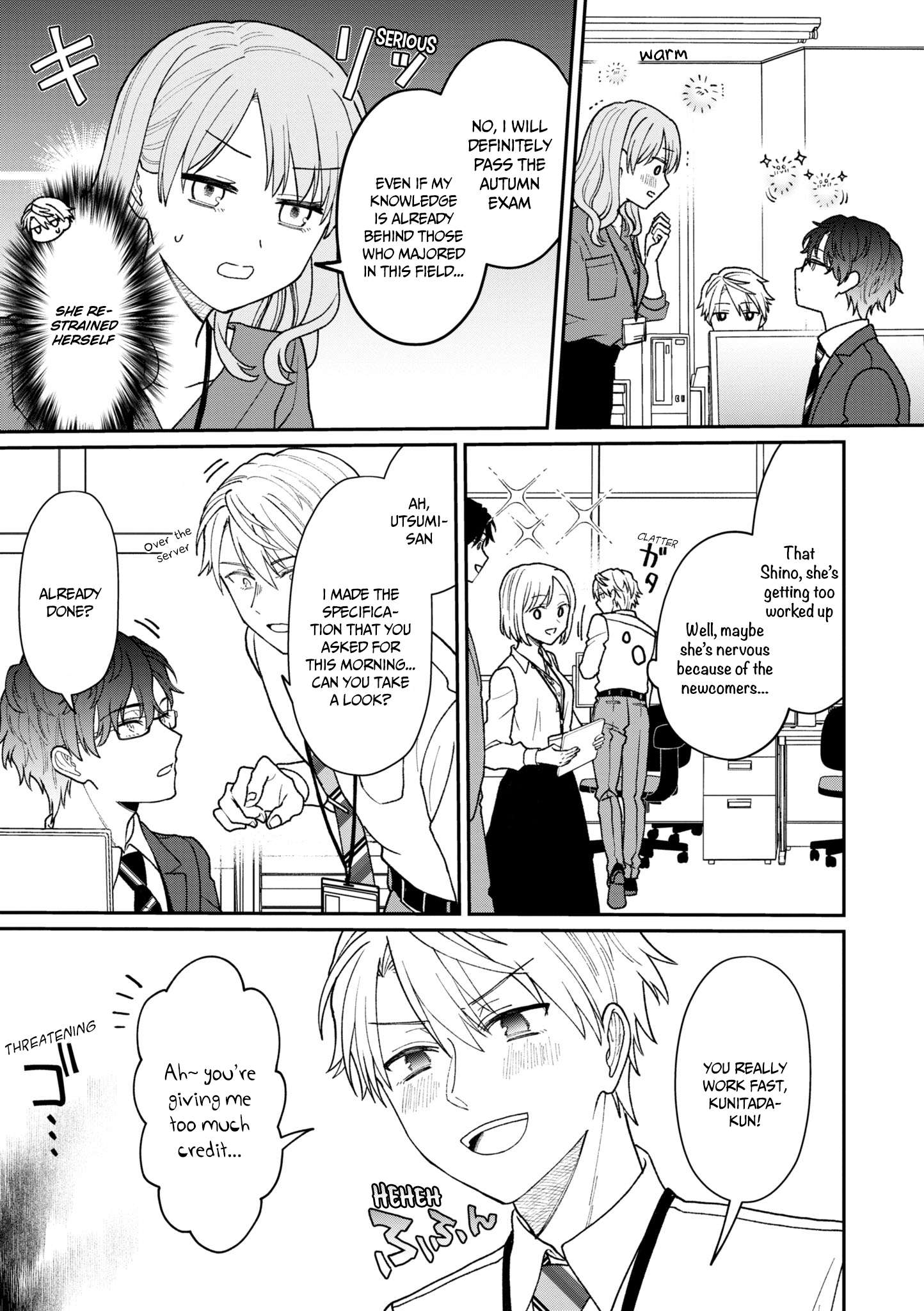 Kuuki ga "Yomeru" Shinnyushain to Buaiso na Senpai no Hanashi chapter 24 page 4