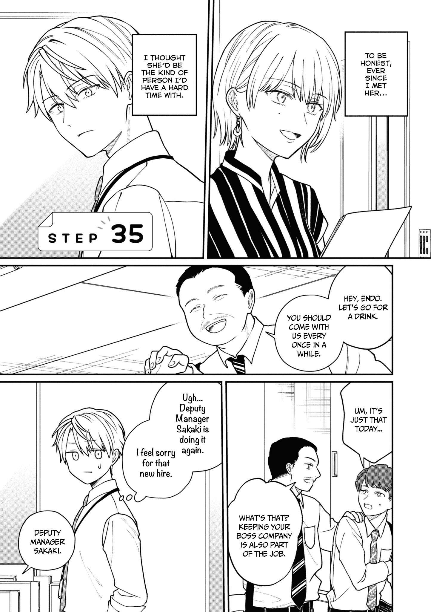 Kuuki ga "Yomeru" Shinnyushain to Buaiso na Senpai no Hanashi chapter 35 page 2