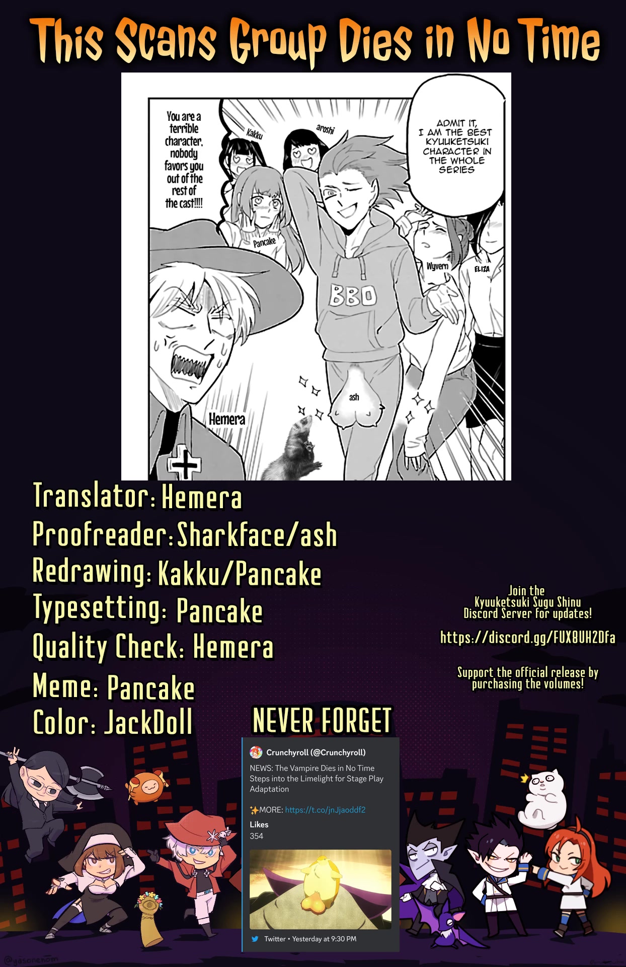 Kyuuketsuki Sugu Shinu chapter 66 page 14