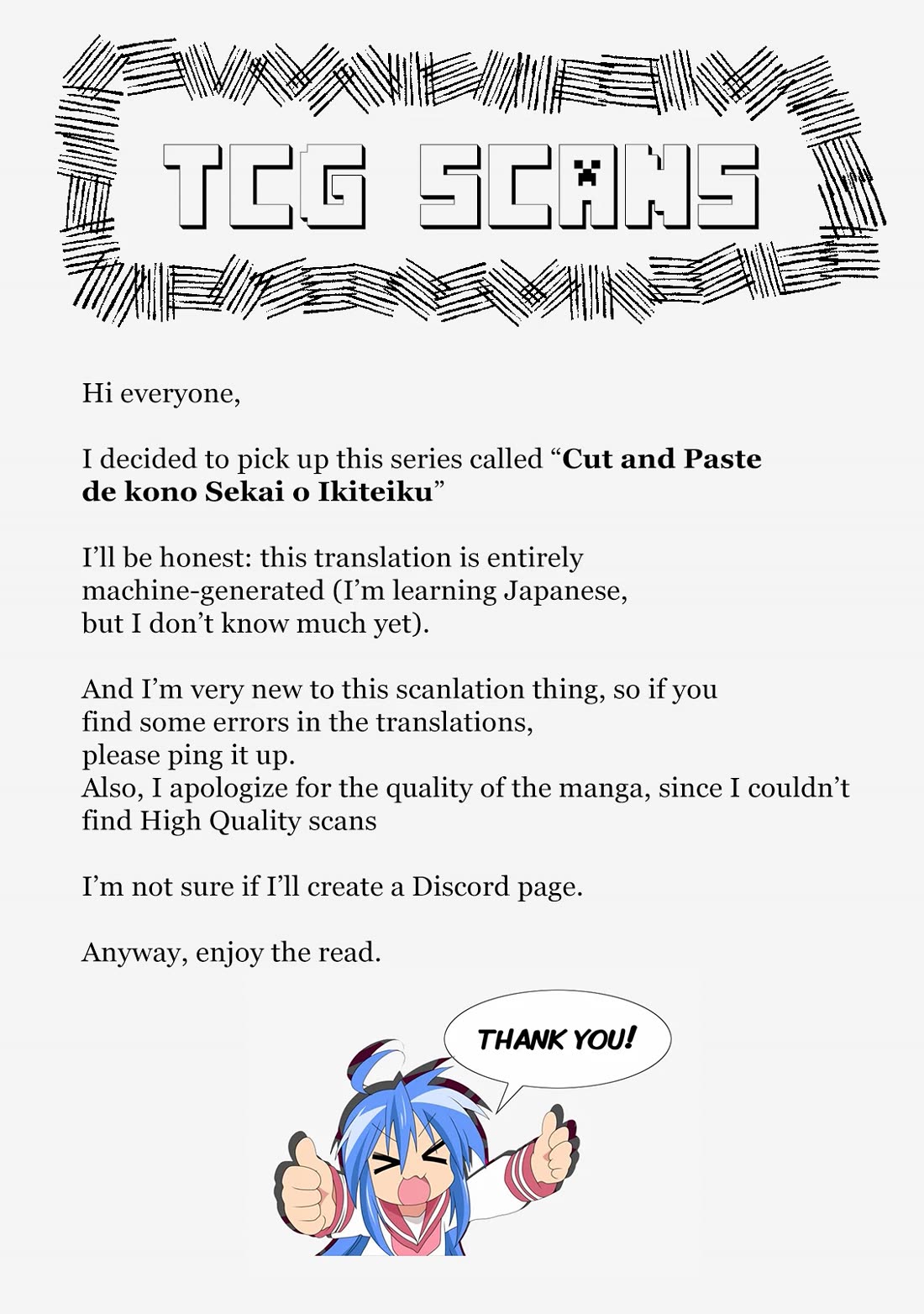 Living in This World With Cut & Paste chapter 85 page 1