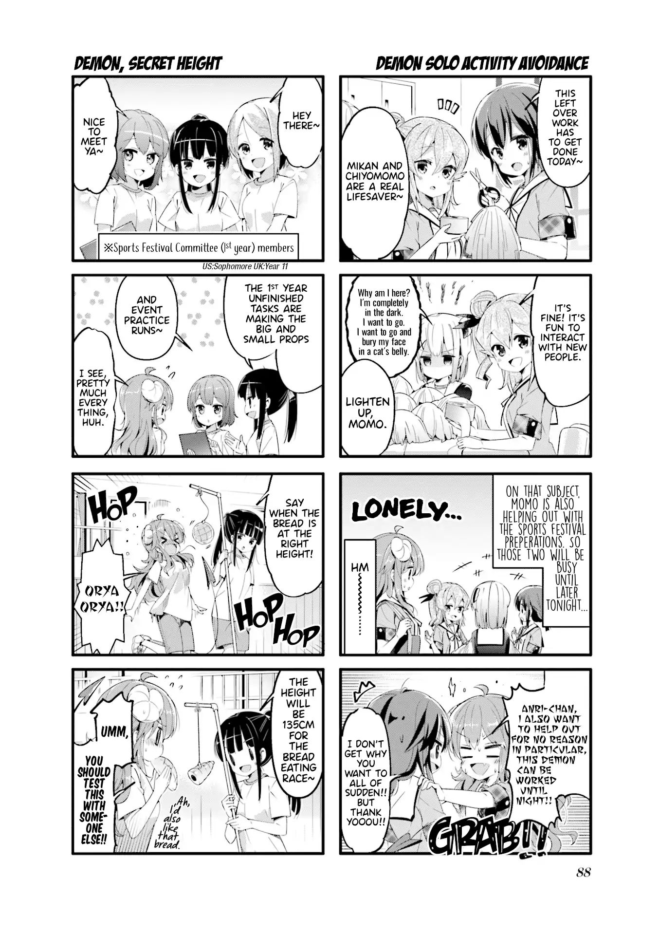 Machikado Mazoku chapter 49 page 2