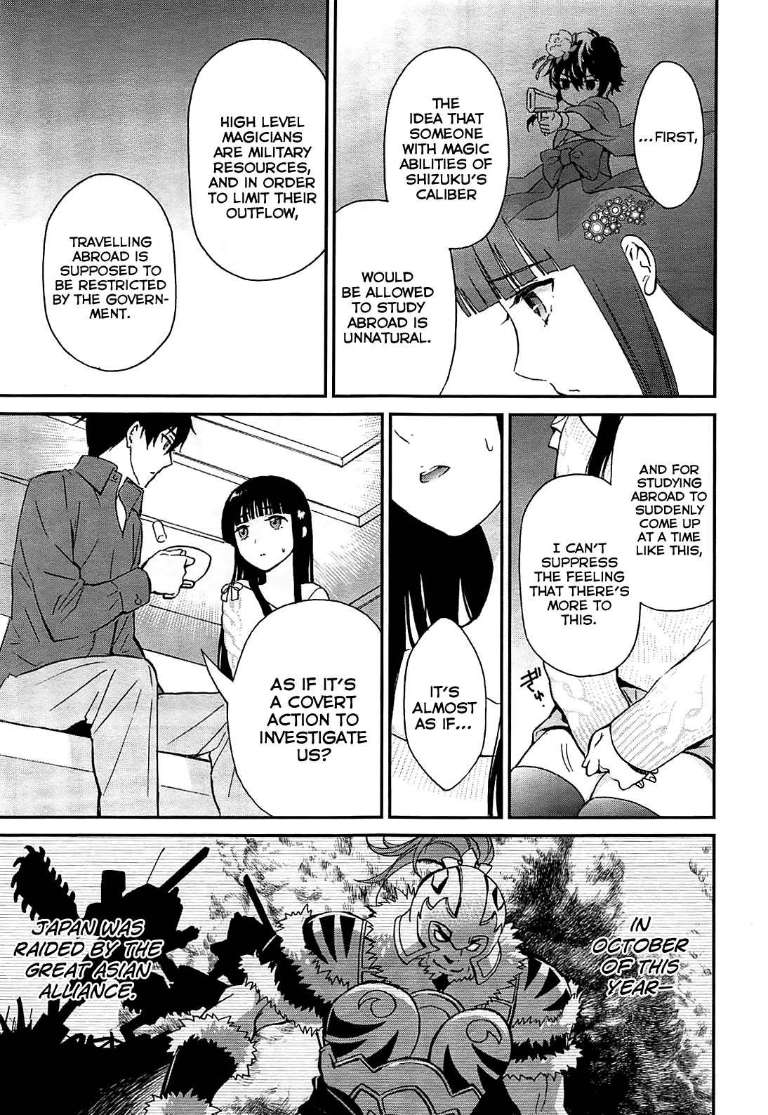 Mahouka Koukou no Rettousei - Raihousha Hen chapter 1 page 9