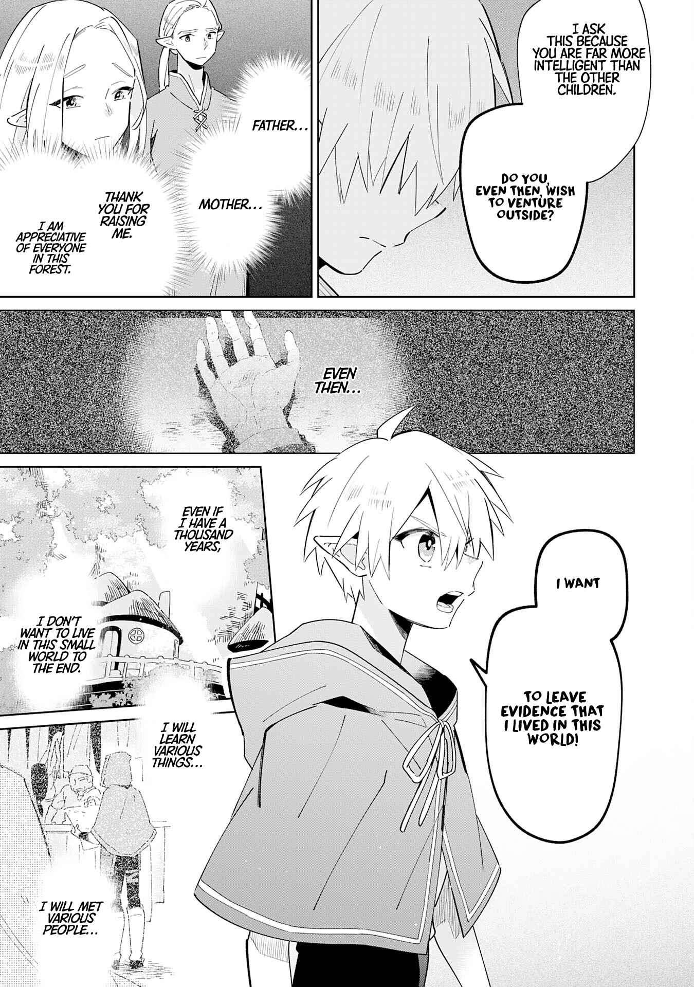 Majutsu wo Kiwamete Tabi ni Deta Tensei Elf, Moteamashita Jumyou de Ikeru Densetsu to naru chapter 1 page 12