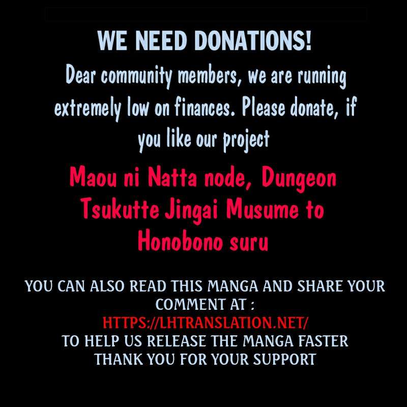 Maou ni Natta node, Dungeon Tsukutte Jingai Musume to Honobono suru chapter 61.1 page 14