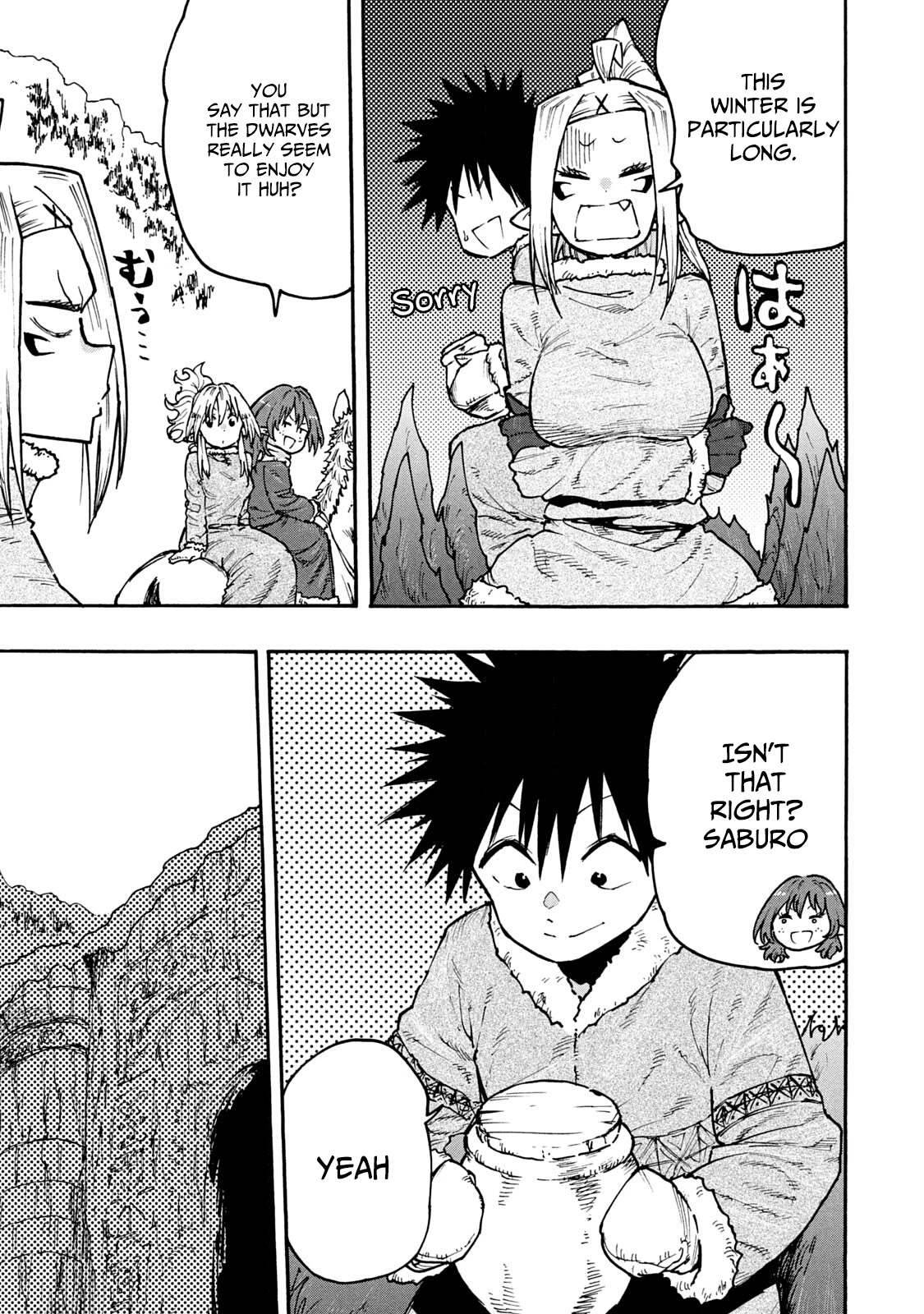 Mazumeshi Elf to Youbokugurashi chapter 62 page 3