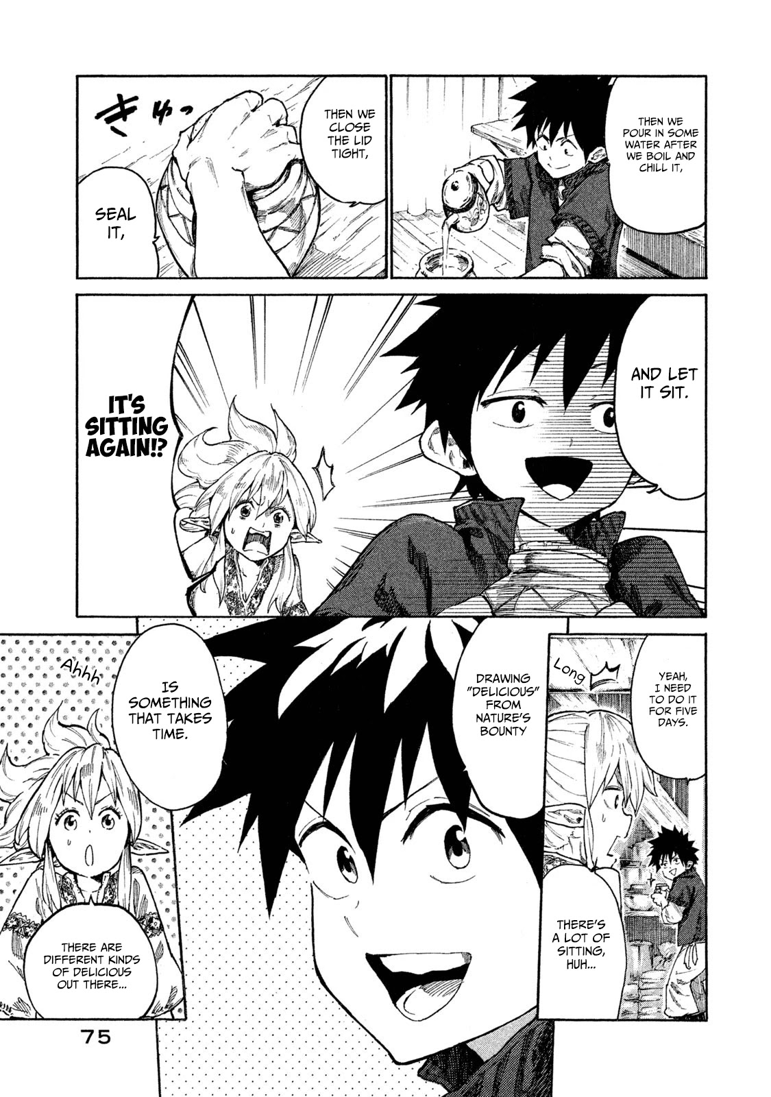 Mazumeshi Elf to Youbokugurashi chapter 7 page 34