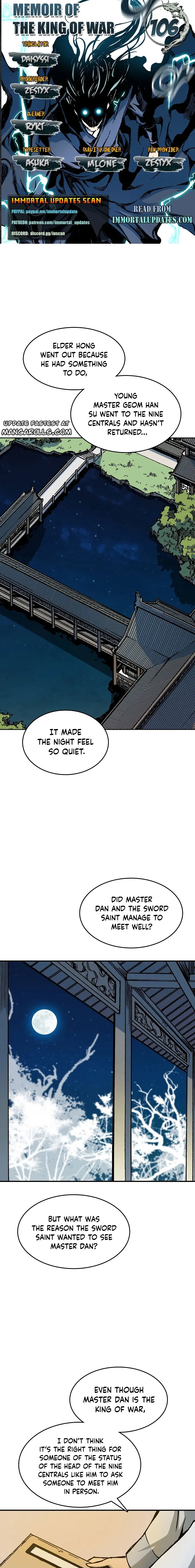 Memoir of the God of War chapter 106 page 1