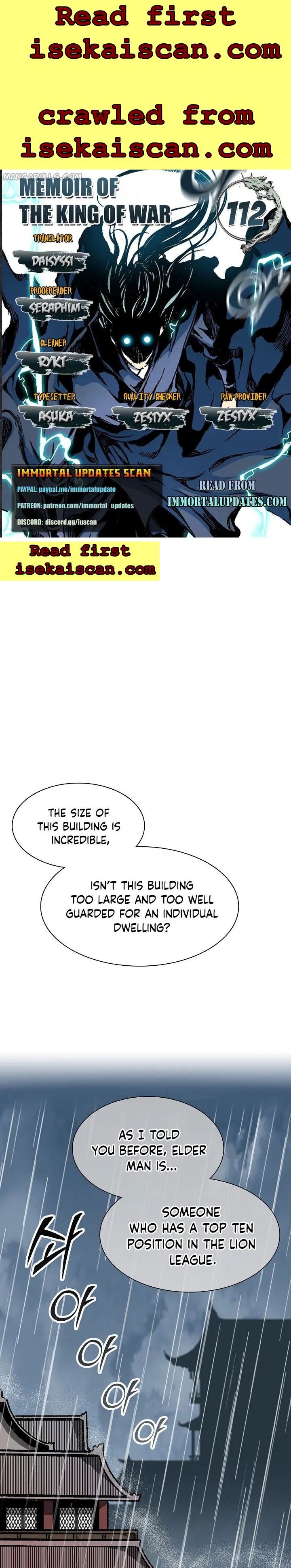 Memoir of the God of War chapter 112 page 1