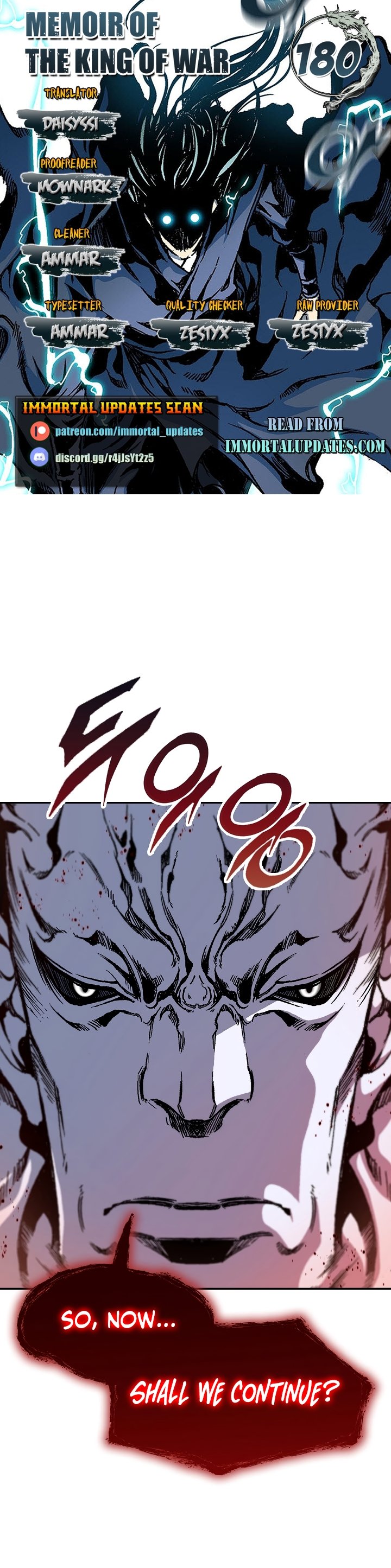 Memoir of the God of War chapter 180 page 1