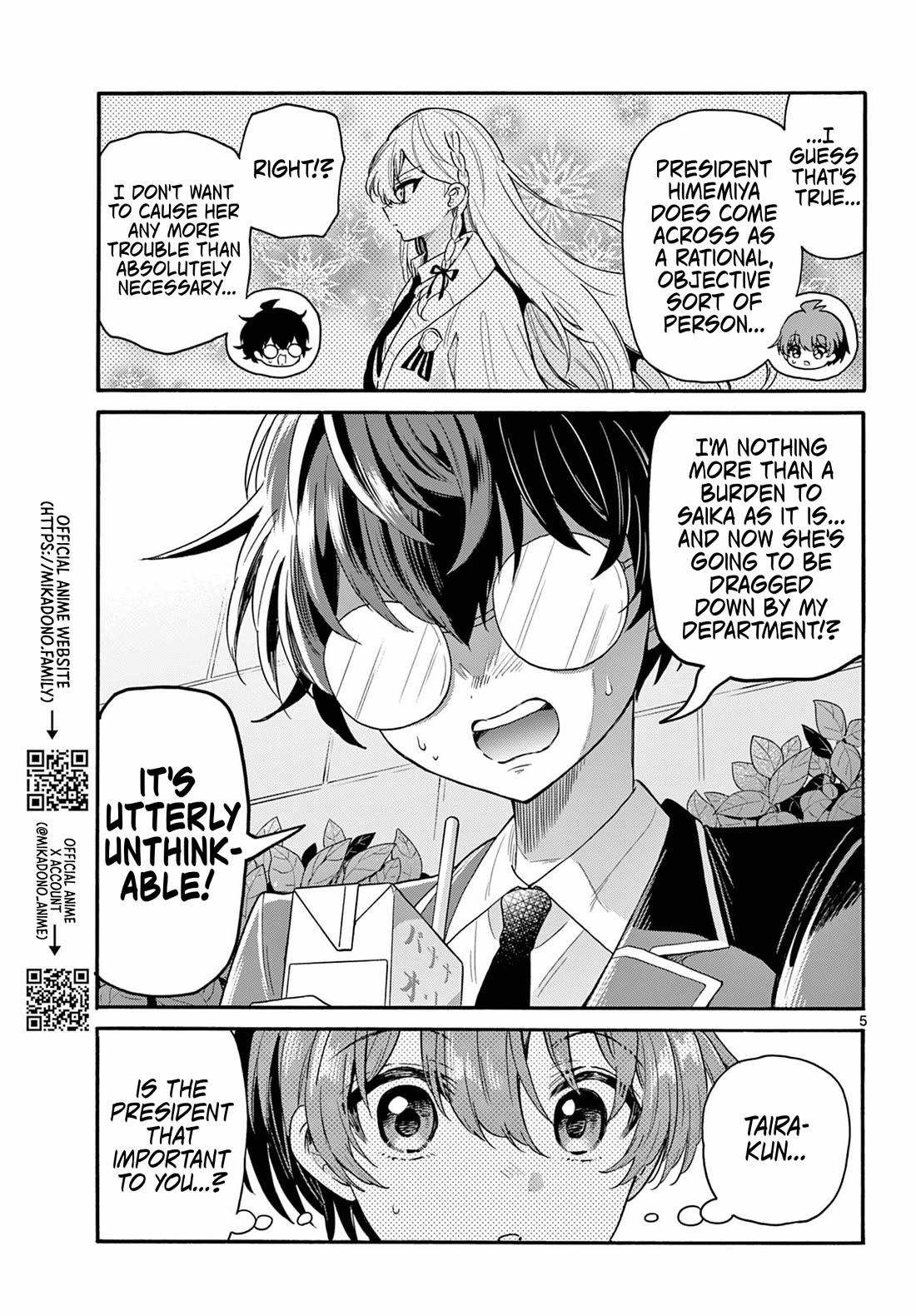 Mikadono Sanshimai wa Angai, Choroi chapter 158 page 5