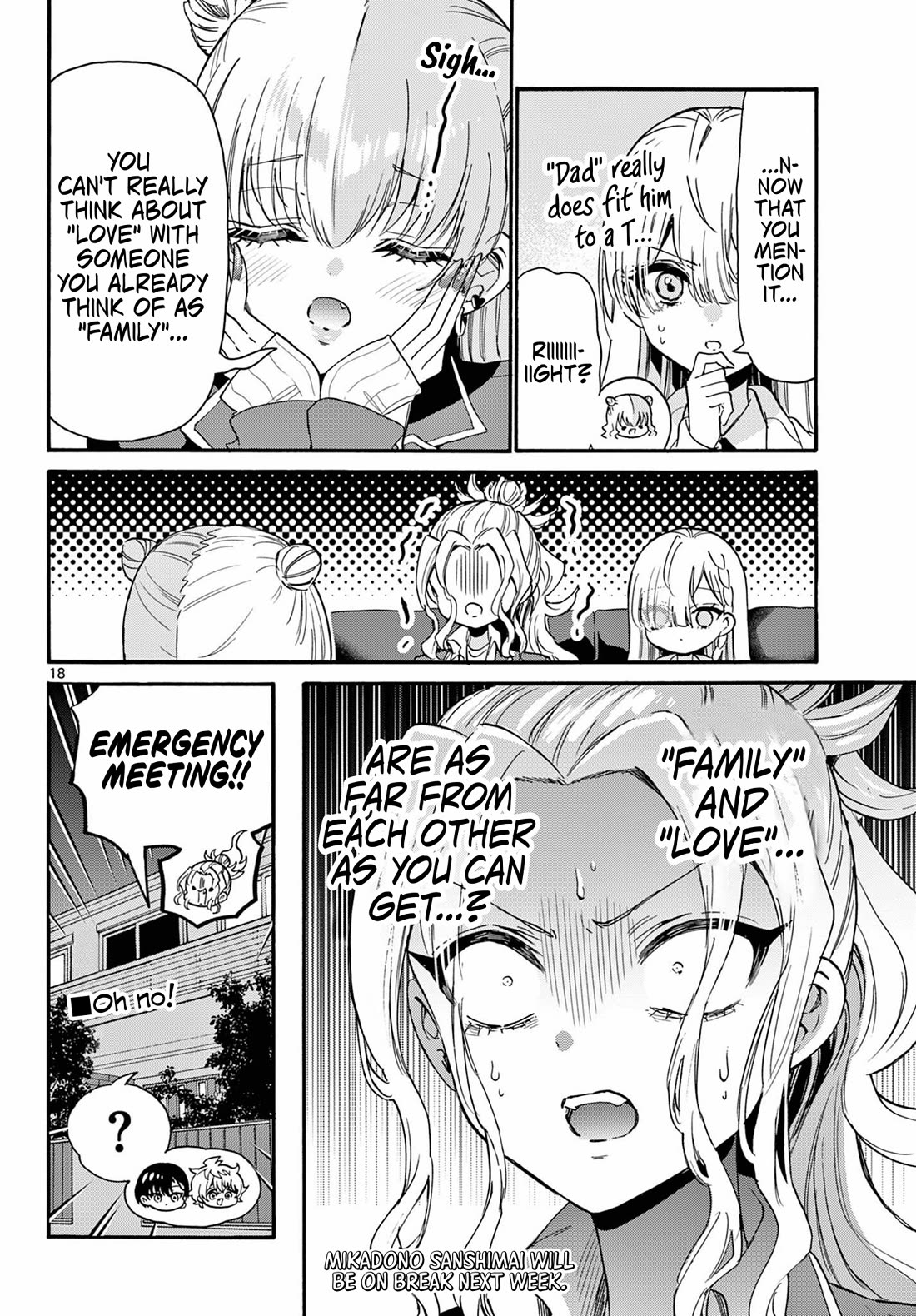Mikadono Sanshimai wa Angai, Choroi chapter 205 page 18