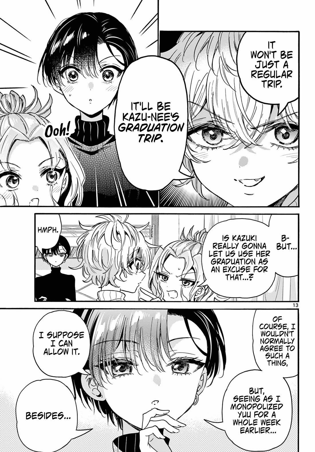 Mikadono Sanshimai wa Angai, Choroi chapter 206 page 13