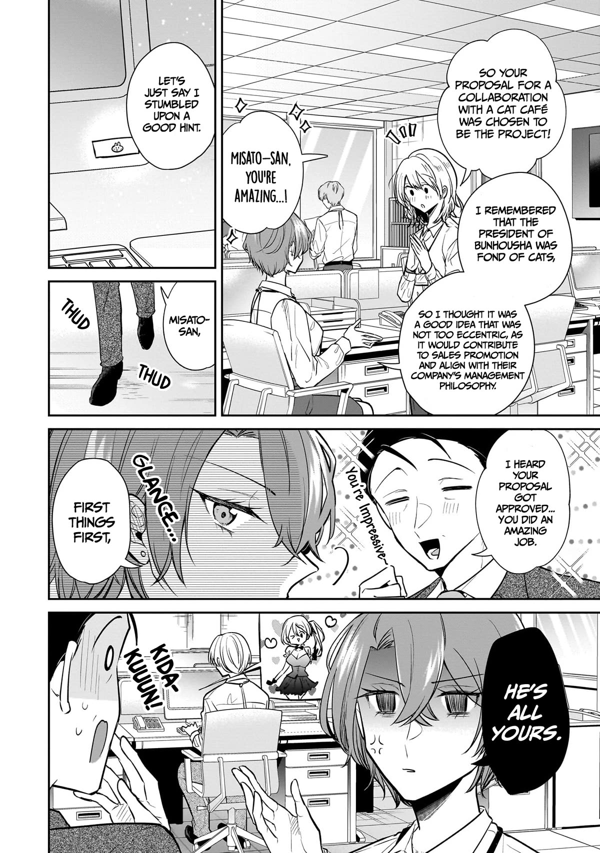 Misato-san is a Bit Cold Towards Her Boss Who Pampers chapter 3 page 18