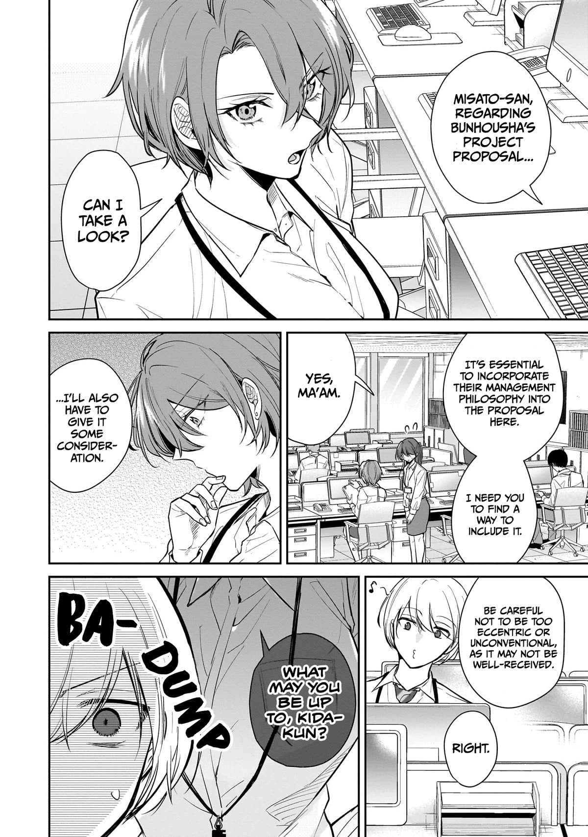 Misato-san is a Bit Cold Towards Her Boss Who Pampers chapter 3 page 2