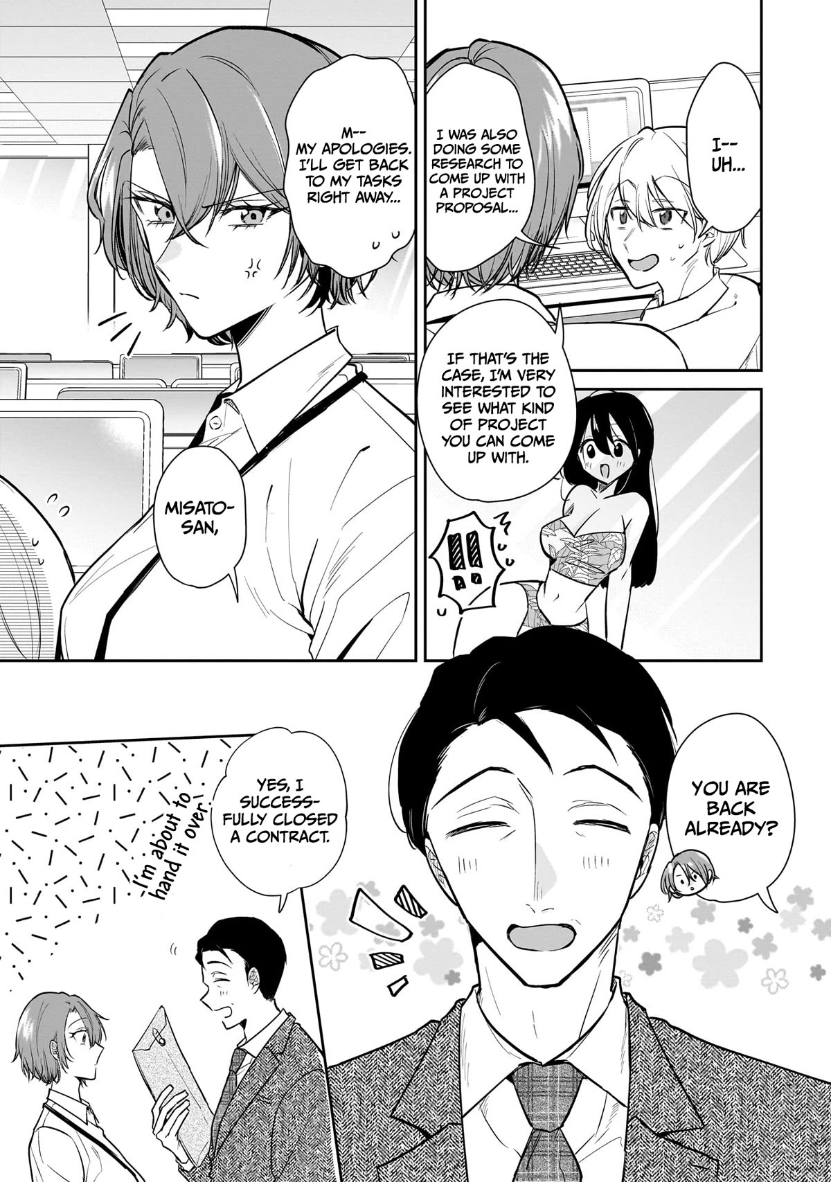 Misato-san is a Bit Cold Towards Her Boss Who Pampers chapter 3 page 3