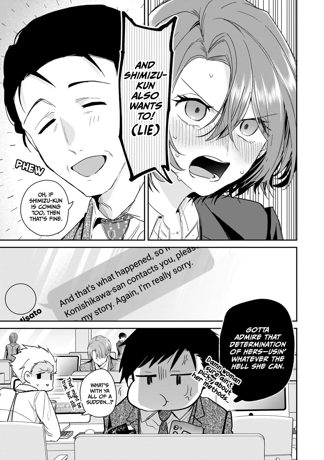 Misato-san is a Bit Cold Towards Her Boss Who Pampers chapter 31 page 19