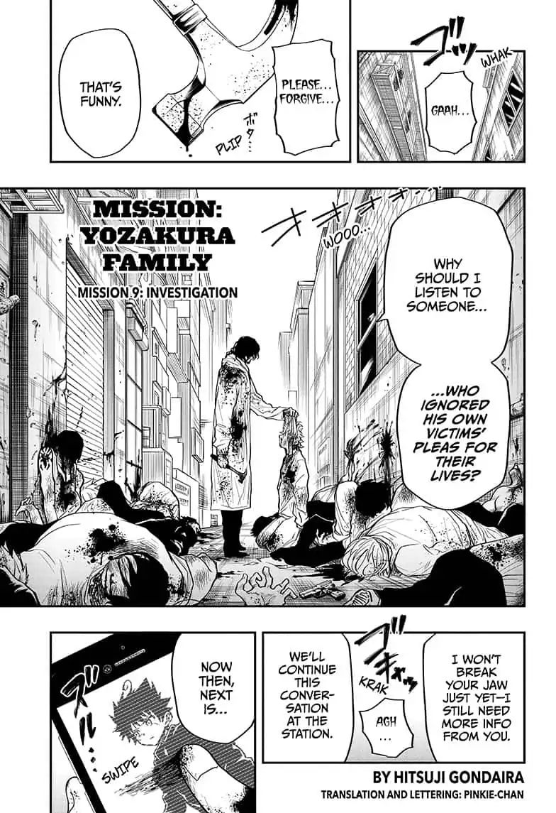 Mission: Yozakura Family chapter 9 page 1