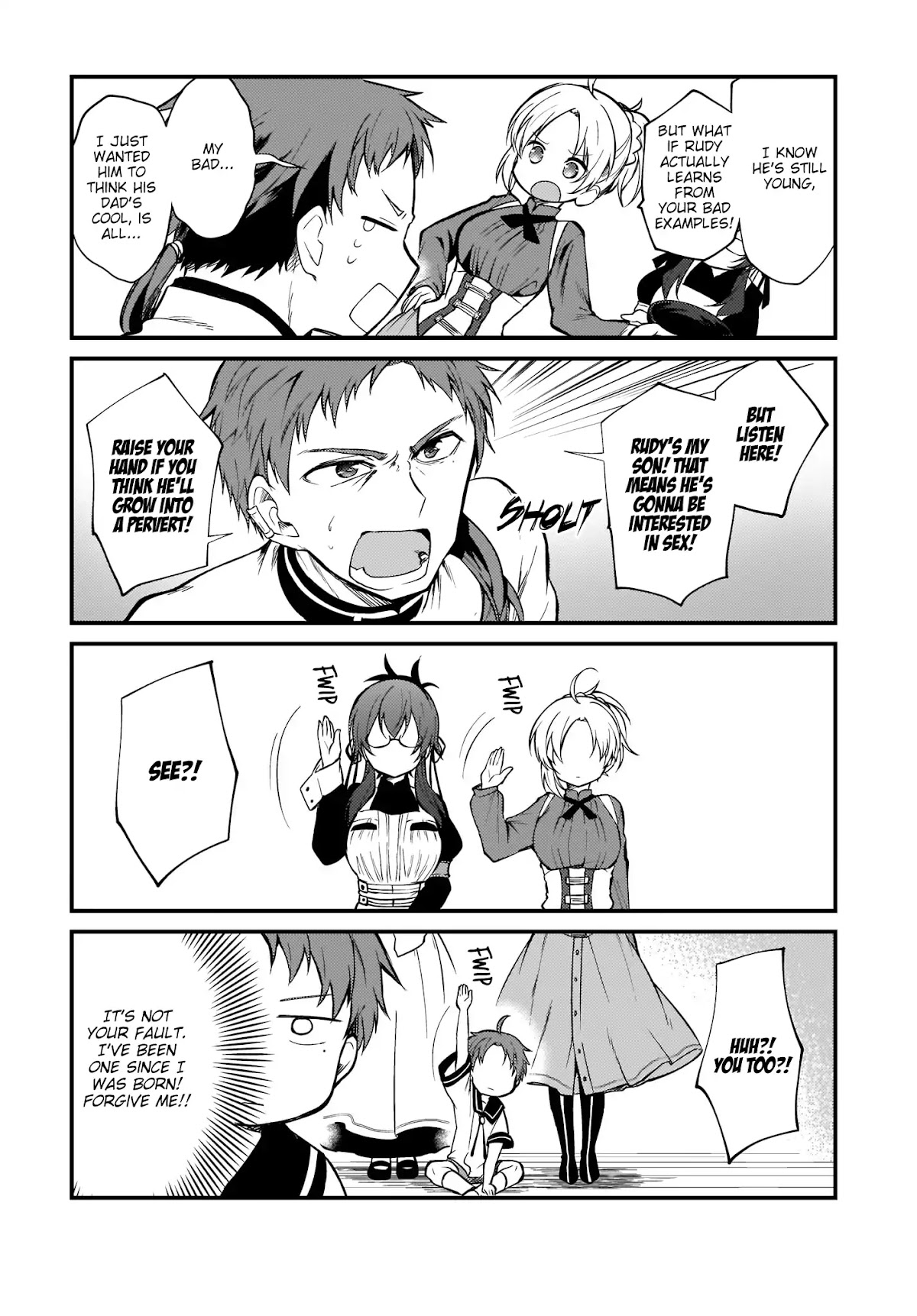 Mushoku Tensei: Even If It's a 4-Koma, I'll Get Serious chapter 1 page 4