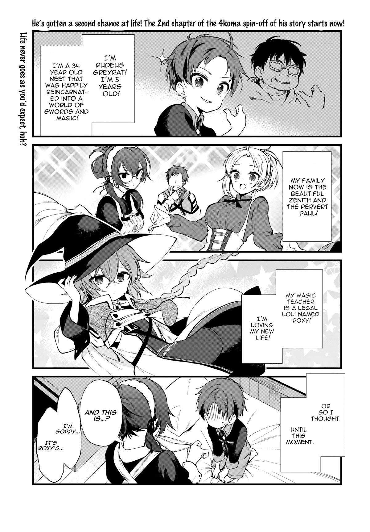 Mushoku Tensei: Even If It's a 4-Koma, I'll Get Serious chapter 2 page 1