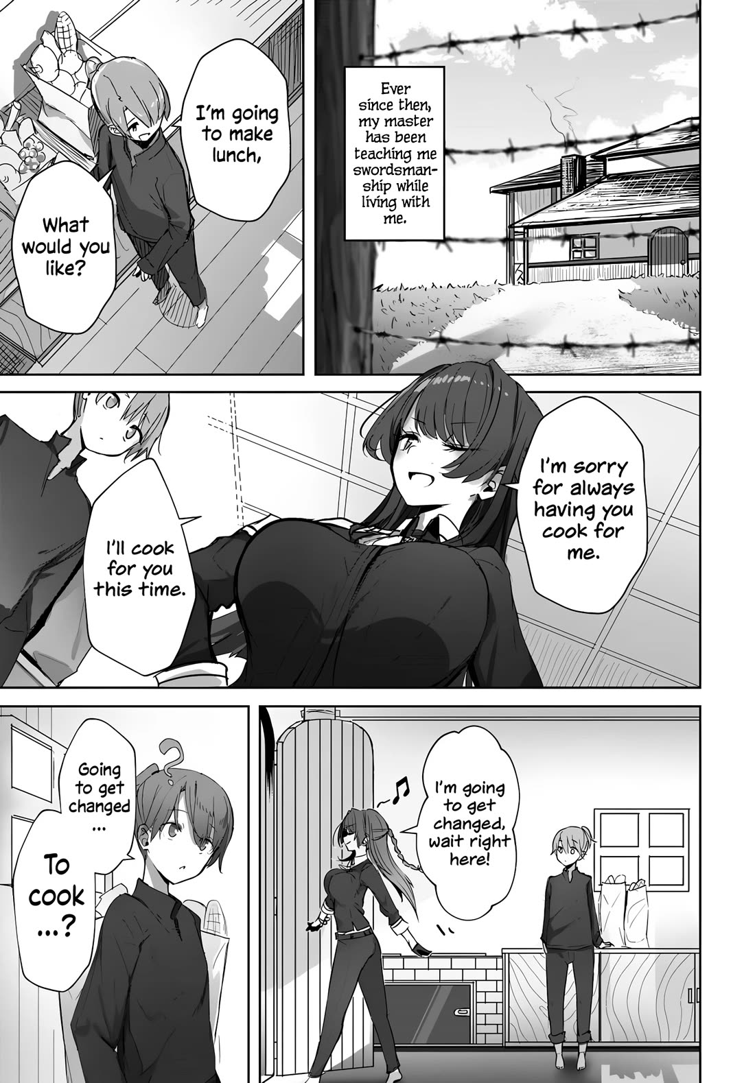 My Female Sword Master, Whom I Live With, Is So Cute That I'm Happy Every Day chapter 1 page 22