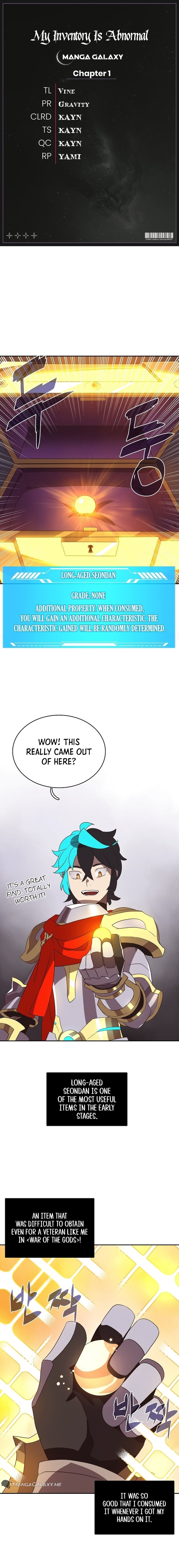 My Inventory Is Abnormal chapter 5 page 1