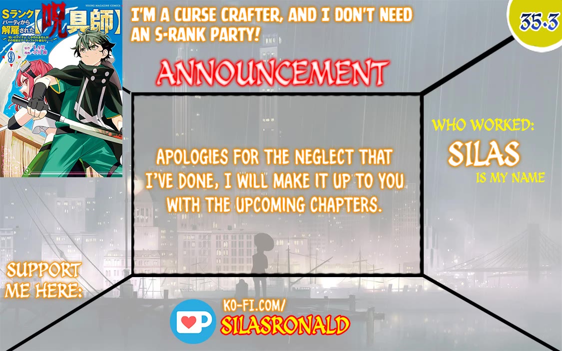 My S-Rank Party Fired Me for Being a Cursificer ~ I Can Only Make “Cursed Items”, but They're Artifact Class! chapter 35.3 page 1