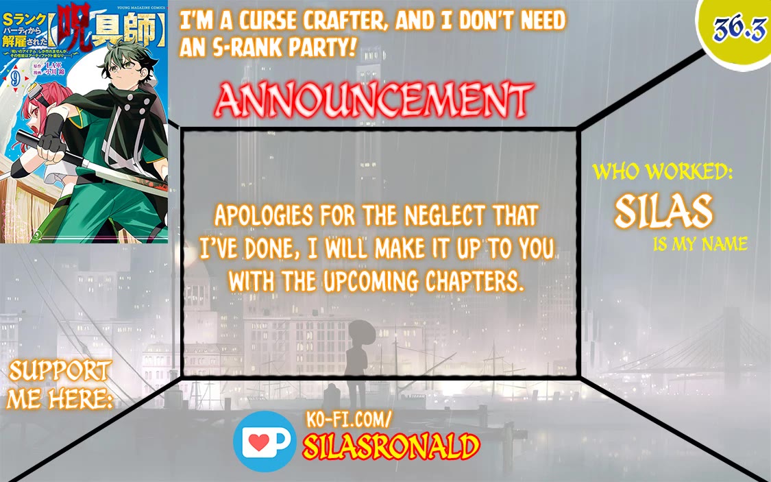 My S-Rank Party Fired Me for Being a Cursificer ~ I Can Only Make “Cursed Items”, but They're Artifact Class! chapter 36.3 page 1