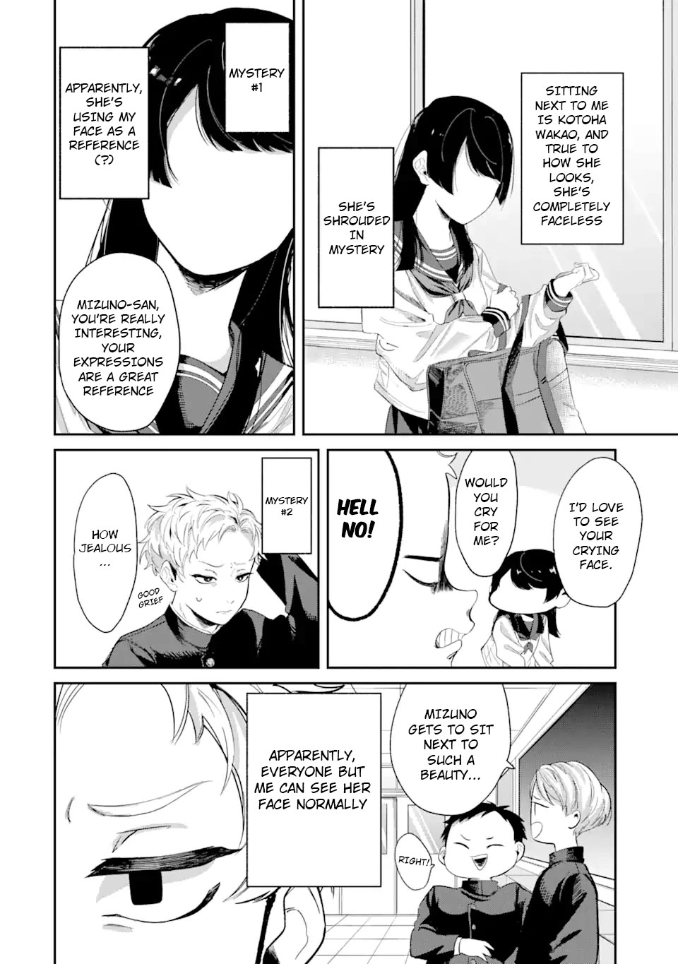 My Seatmate Wakao-san's Face Is Almost Visible but It's Not chapter 1 page 4