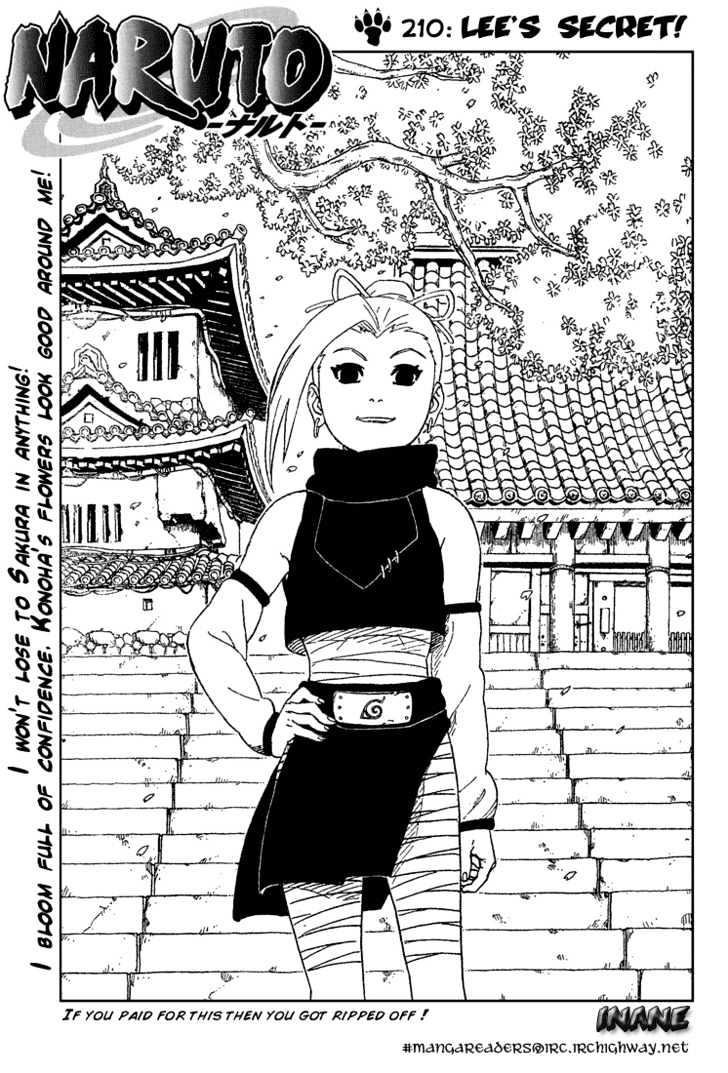 Naruto chapter 210 page 1