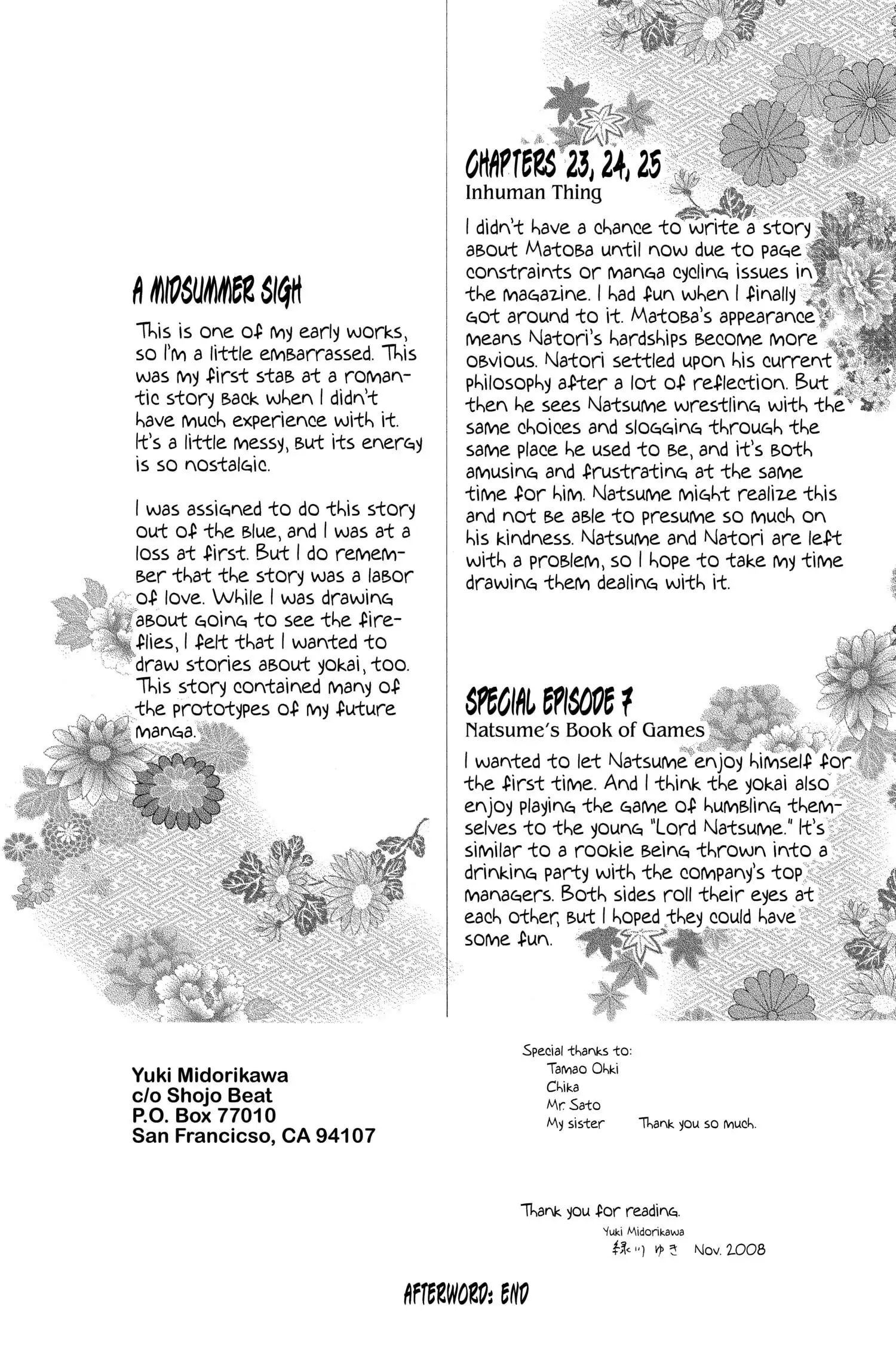 Natsume Yuujinchou chapter 26.3 page 2