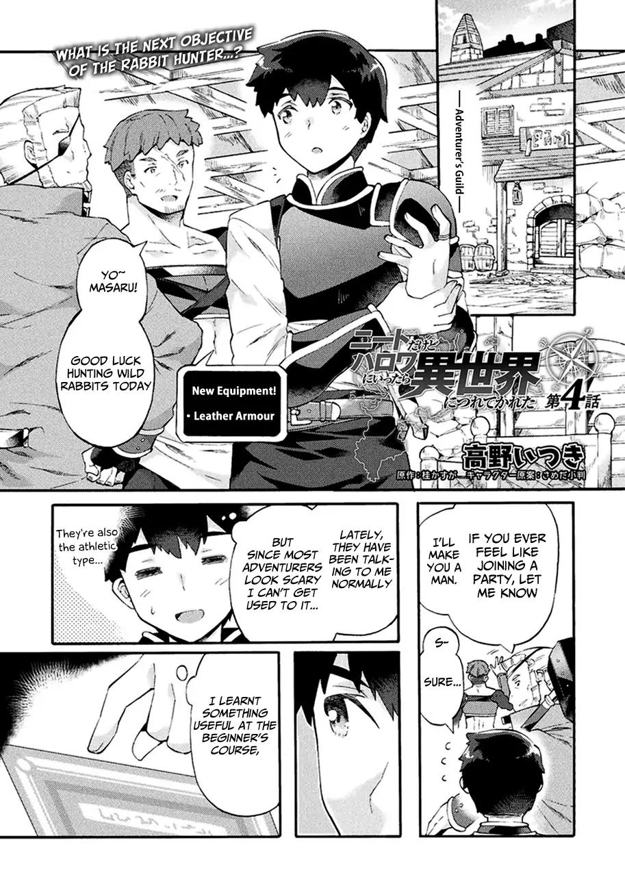NEET dakedo Hello Work ni Ittara Isekai ni Tsuretekareta chapter 4 page 1