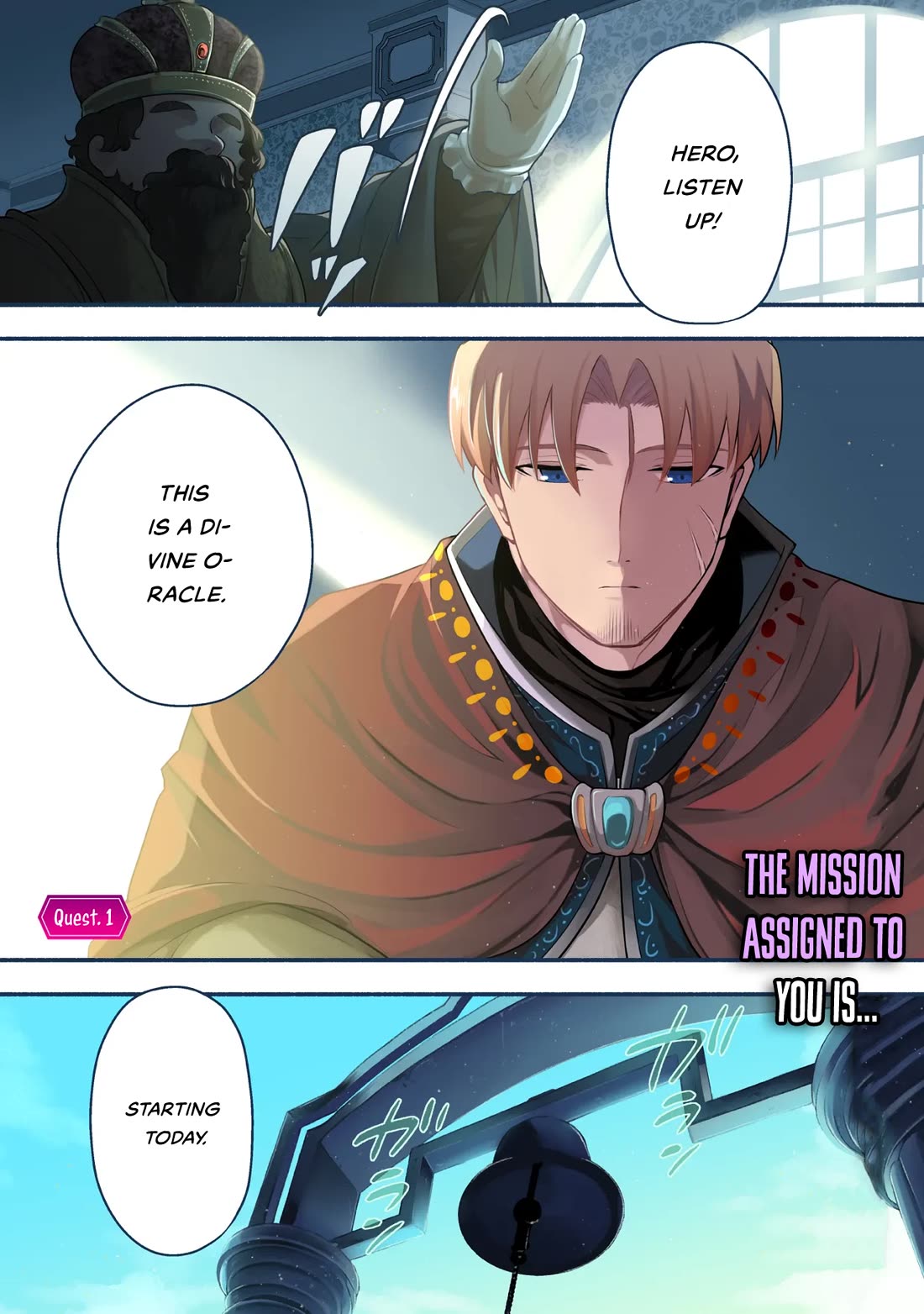 Newlywed Quest: The Demon King's Daughter Wants to Seduce the Serious Hero ♡ chapter 1 page 1