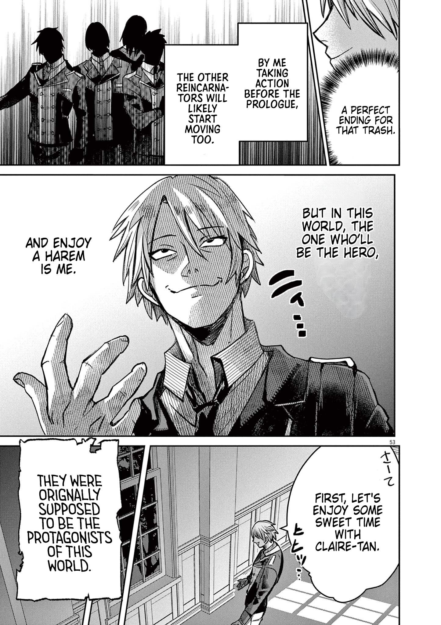 Nichiasa Suki no Otaku ga Akuyaku Seito ni Tenseishita Kekka, Hametsu Flag ga Houkaishiteiku Ken ni Tsuite chapter 1 page 51