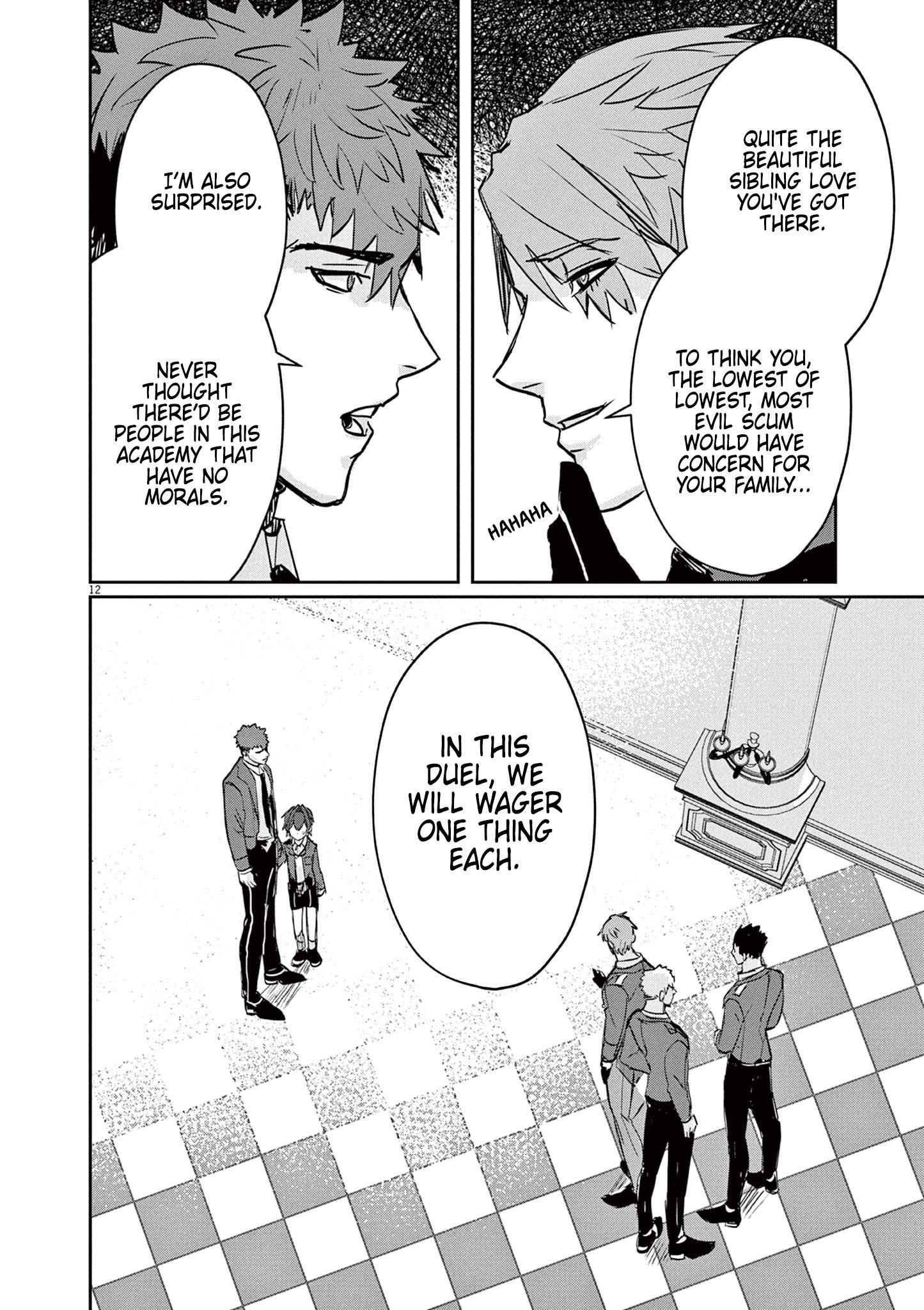 Nichiasa Suki no Otaku ga Akuyaku Seito ni Tenseishita Kekka, Hametsu Flag ga Houkaishiteiku Ken ni Tsuite chapter 2.1 page 12