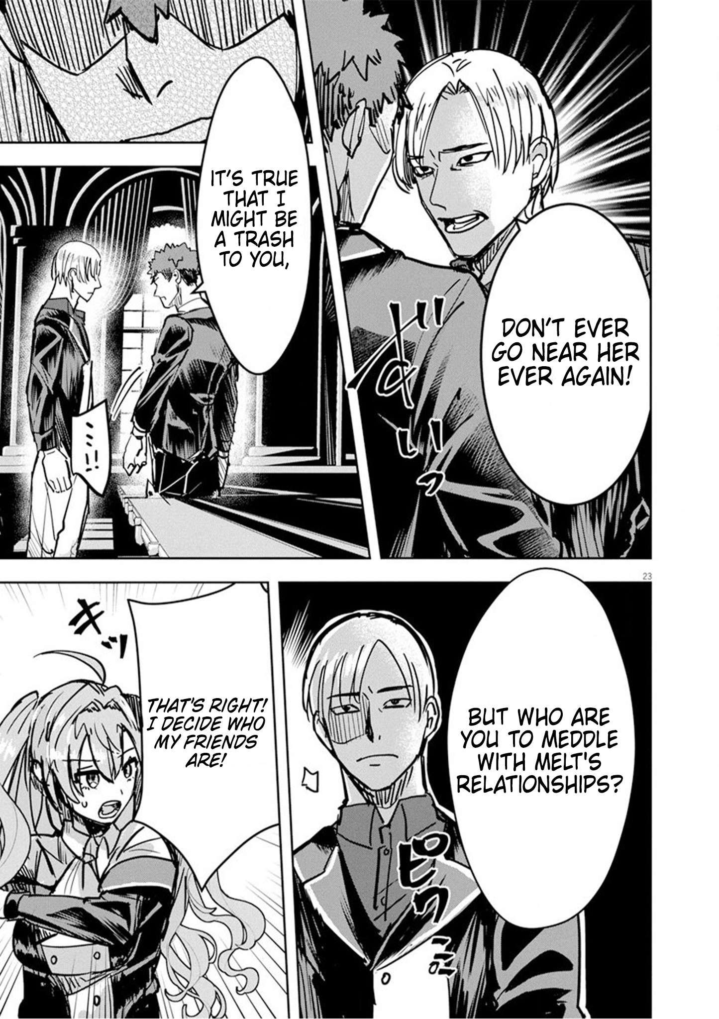 Nichiasa Suki no Otaku ga Akuyaku Seito ni Tenseishita Kekka, Hametsu Flag ga Houkaishiteiku Ken ni Tsuite chapter 7 page 22