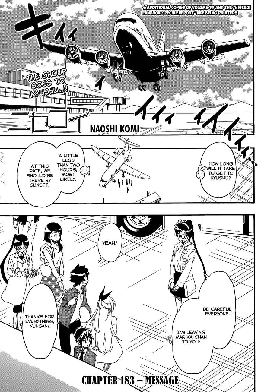 Nisekoi chapter 183 page 1