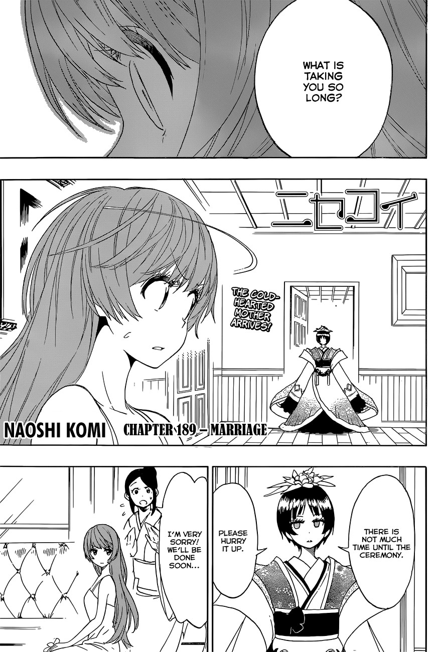 Nisekoi chapter 189 page 1