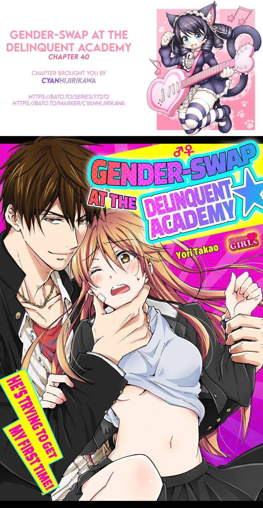 Nyotaika Yankee Gakuen ☆ Ore no Hajimete, Nerawaretemasu. chapter 40 page 1