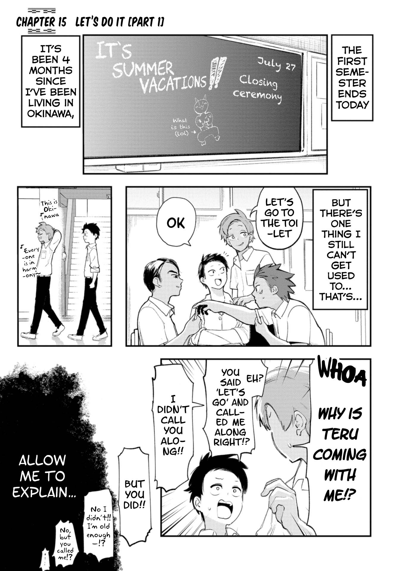 Okinawa de Suki ni Natta Ko ga Hougen Sugite Tsura Sugiru chapter 15 page 1