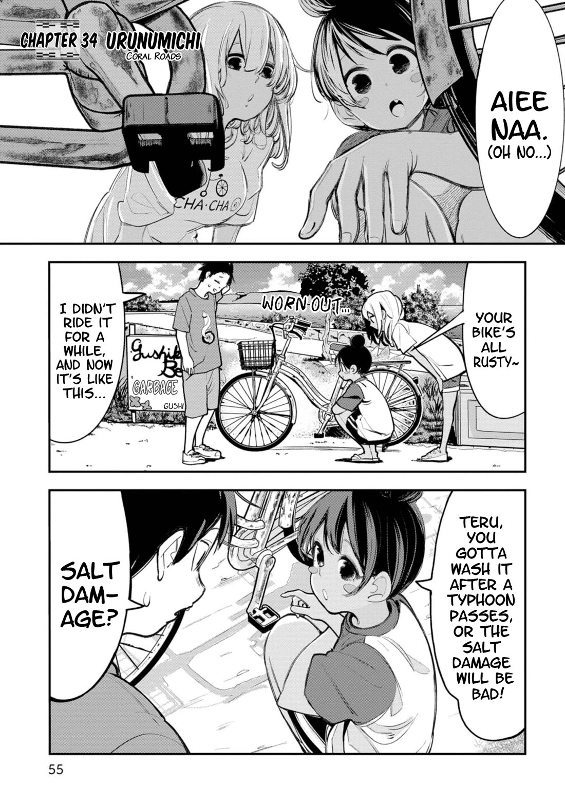 Okinawa de Suki ni Natta Ko ga Hougen Sugite Tsura Sugiru chapter 34 page 1