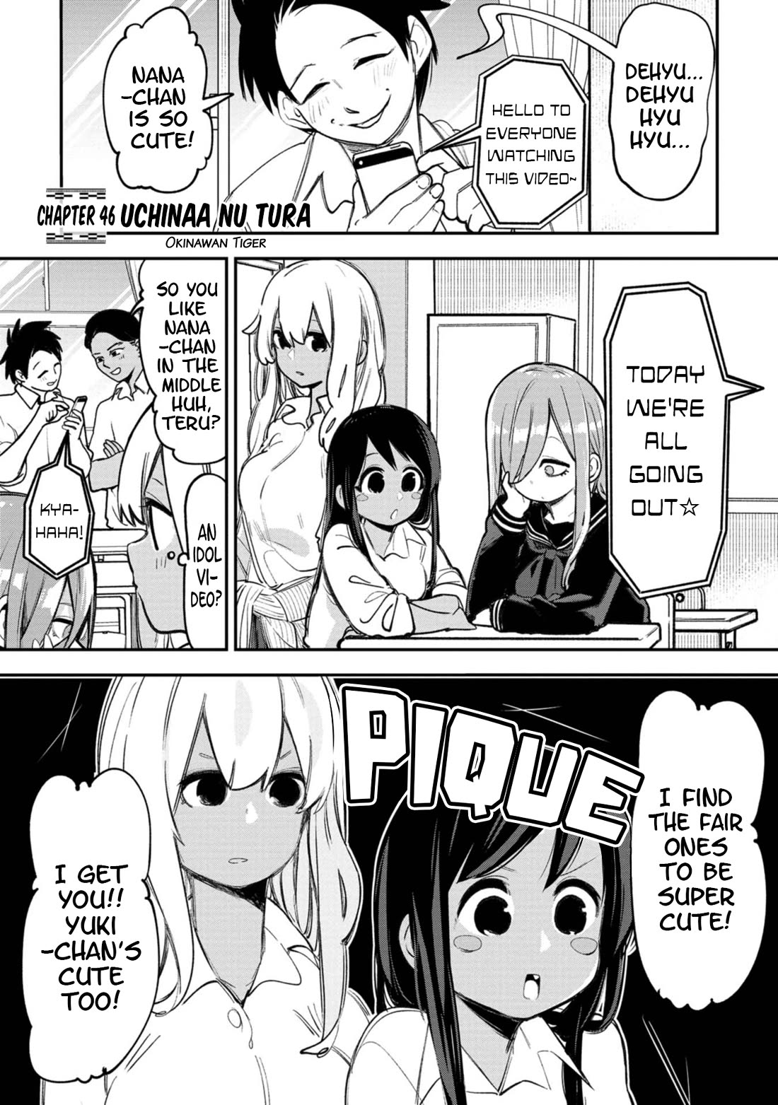 Okinawa de Suki ni Natta Ko ga Hougen Sugite Tsura Sugiru chapter 46 page 1