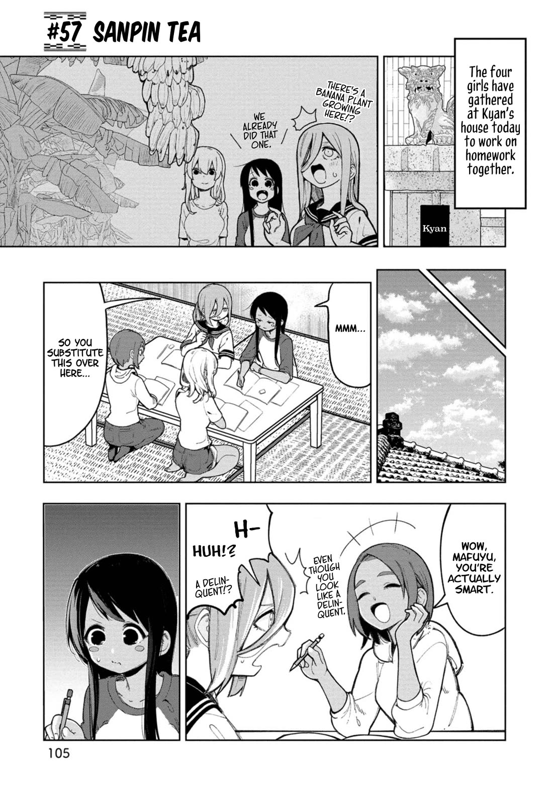 Okinawa de Suki ni Natta Ko ga Hougen Sugite Tsura Sugiru chapter 57 page 1