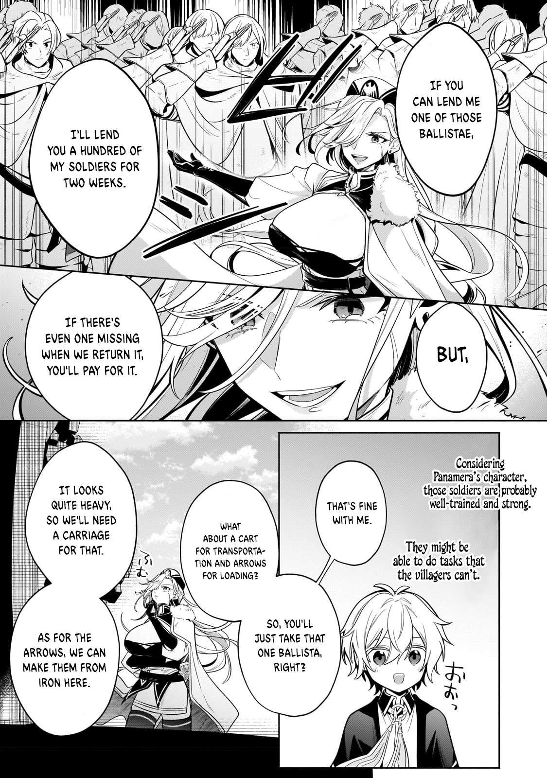 Okiraku Ryoushu no Tanoshii Ryouchi Bouei ~Seisan-kei Majutsu de Na mo na Kimura wo Saikyou no Jousai Toshi ni~ chapter 19 page 22