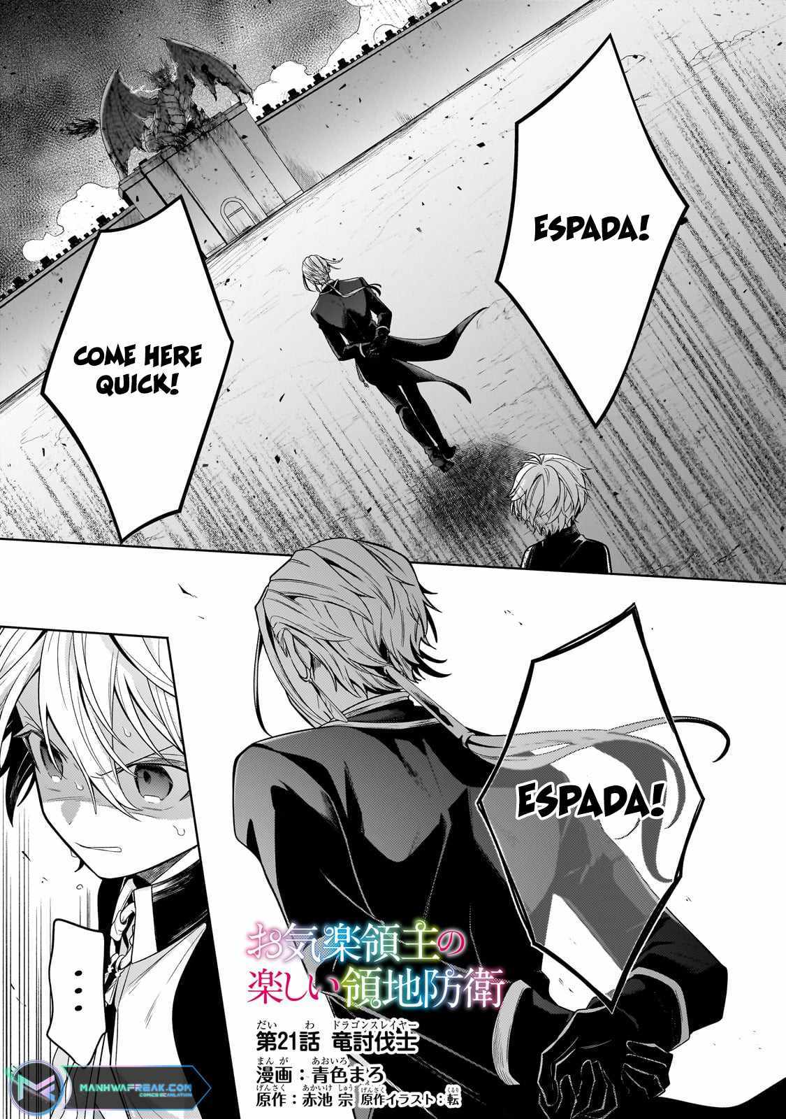 Okiraku Ryoushu no Tanoshii Ryouchi Bouei ~Seisan-kei Majutsu de Na mo na Kimura wo Saikyou no Jousai Toshi ni~ chapter 21 page 1