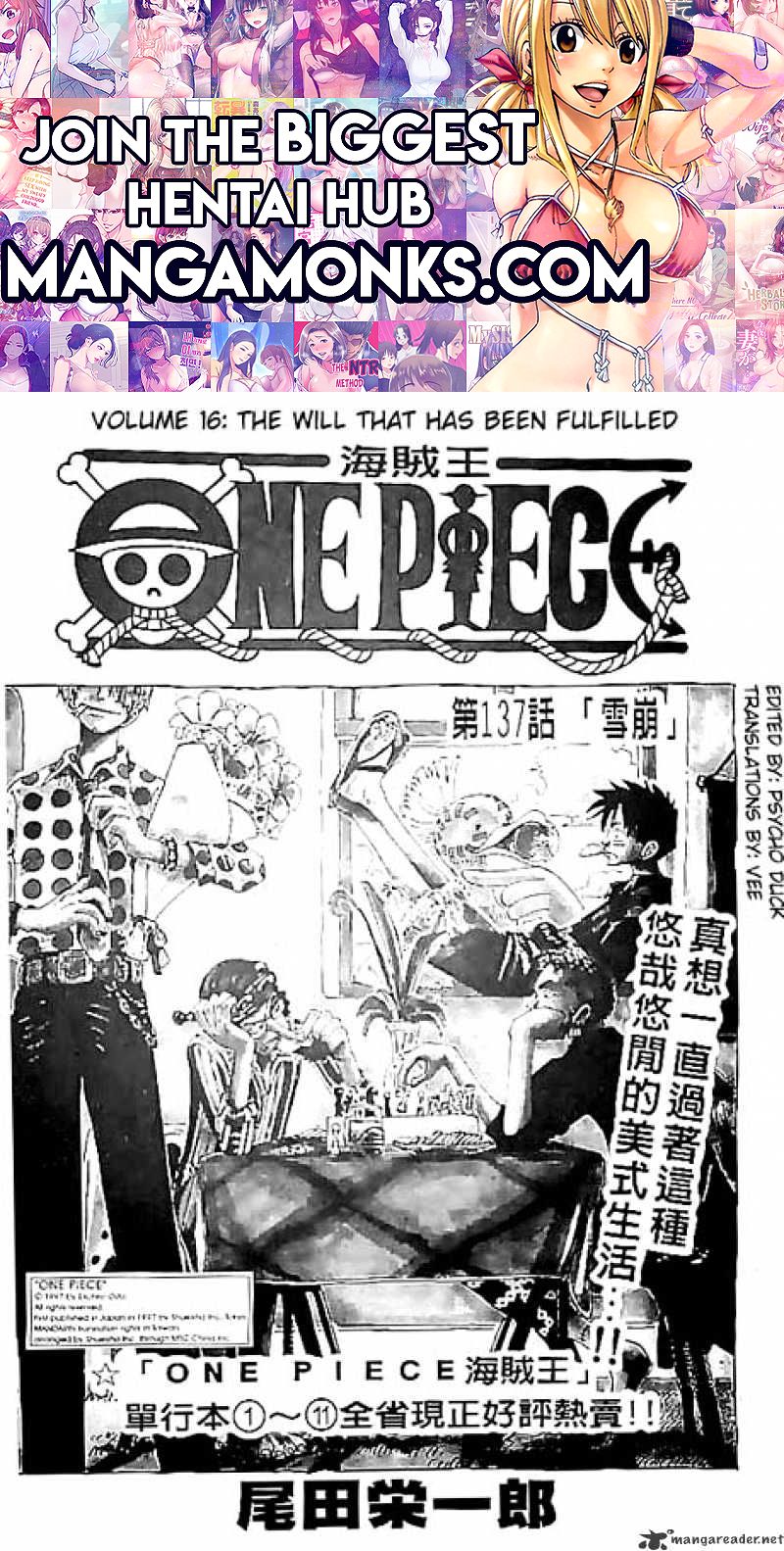 One Piece chapter 137 page 1
