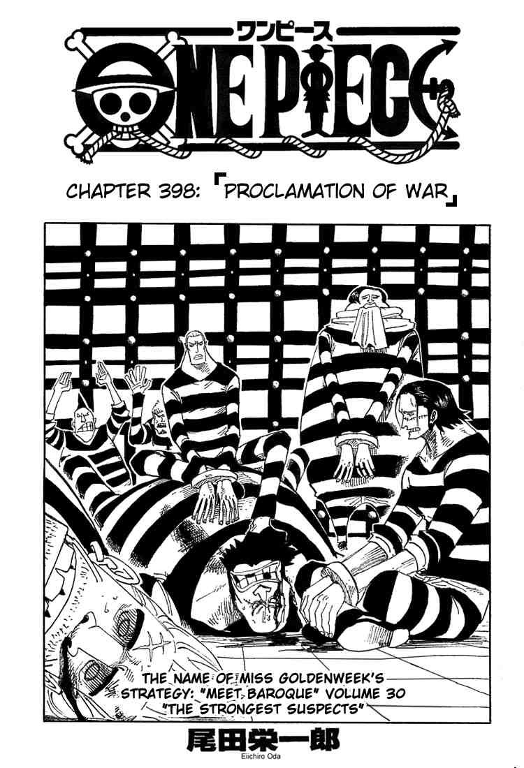 One Piece chapter 398 page 1