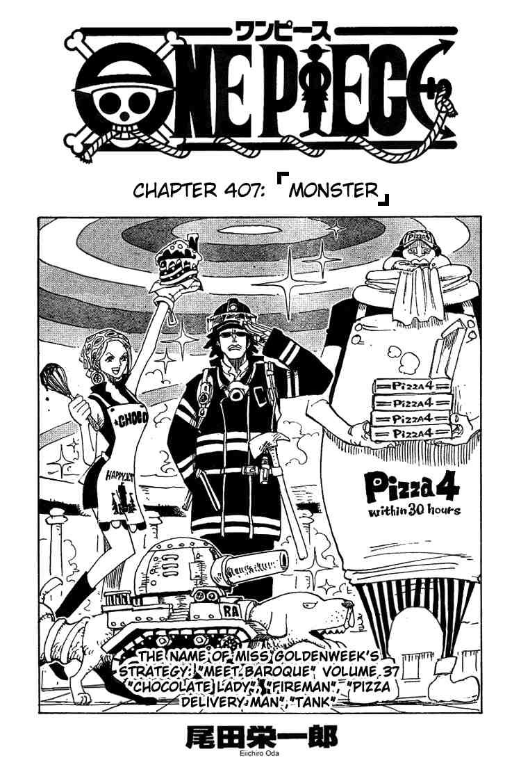 One Piece chapter 407 page 1