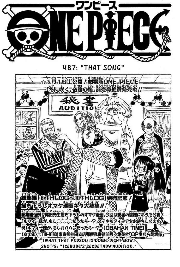 One Piece chapter 487 page 1